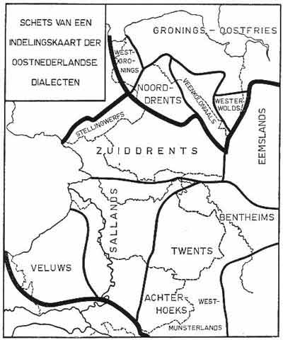 Prof. Dr. K. Heeroma: 'De geografische indeling der Oostnederlandse volkstaal'.